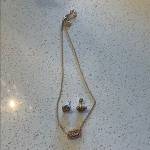 Rose gold  Drusy Kendra Scott set